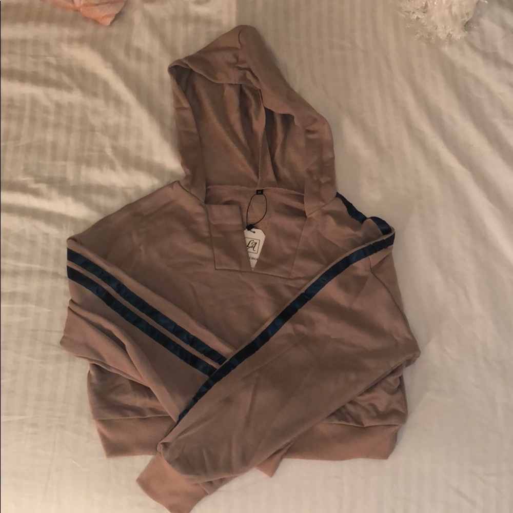 Crop top Lupsona nude green stripes Jodie